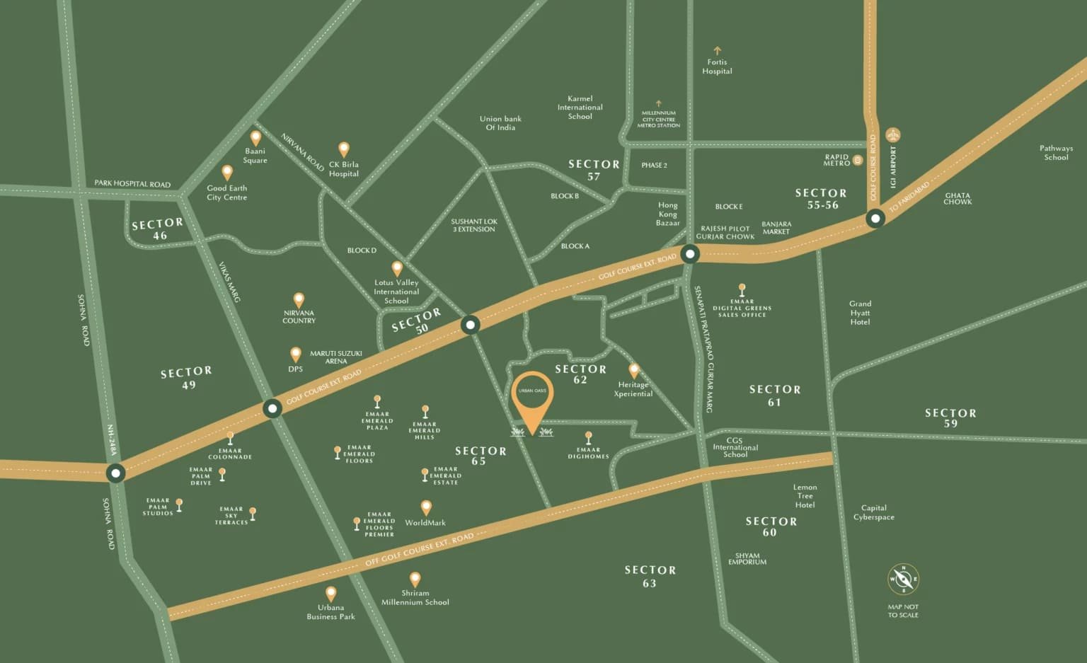 The Oasis by Emaar map